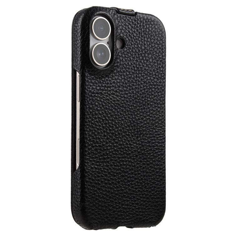 For iPhone 17 melkco Litchi Texture Vertical Flip Magnetic Genuine Leather Phone Case