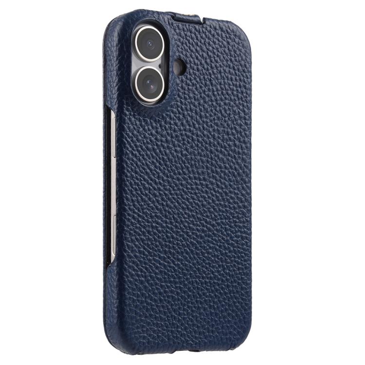 For iPhone 17 melkco Litchi Texture Vertical Flip Magnetic Genuine Leather Phone Case