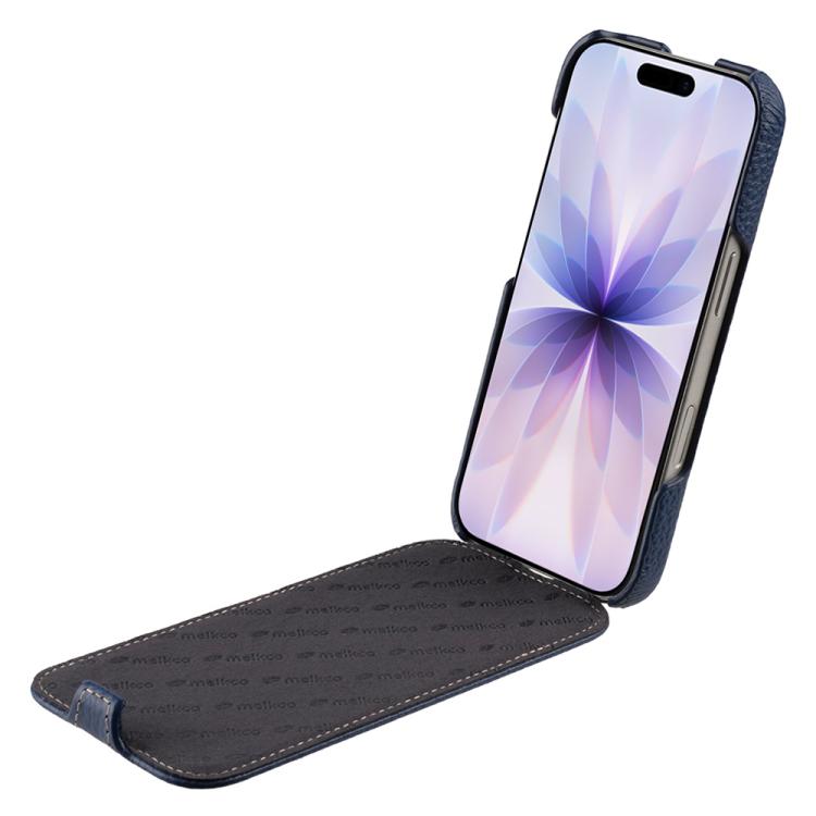 For iPhone 17 melkco Litchi Texture Vertical Flip Magnetic Genuine Leather Phone Case