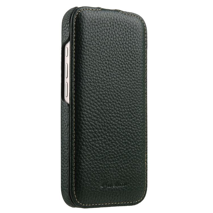 For iPhone 17 melkco Litchi Texture Vertical Flip Magnetic Genuine Leather Phone Case