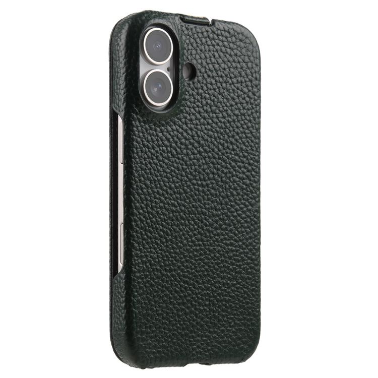 For iPhone 17 melkco Litchi Texture Vertical Flip Magnetic Genuine Leather Phone Case