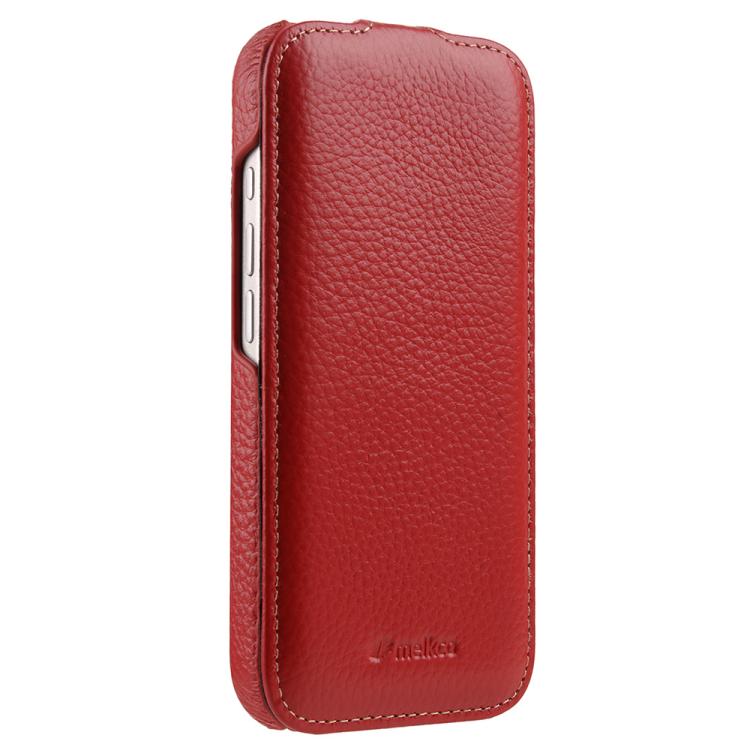 For iPhone 17 melkco Litchi Texture Vertical Flip Magnetic Genuine Leather Phone Case