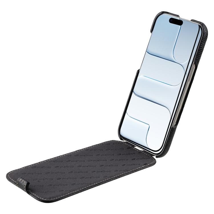 For iPhone Air melkco Litchi Texture Vertical Flip Magnetic Genuine Leather Phone Case