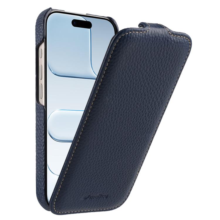 For iPhone Air melkco Litchi Texture Vertical Flip Magnetic Genuine Leather Phone Case
