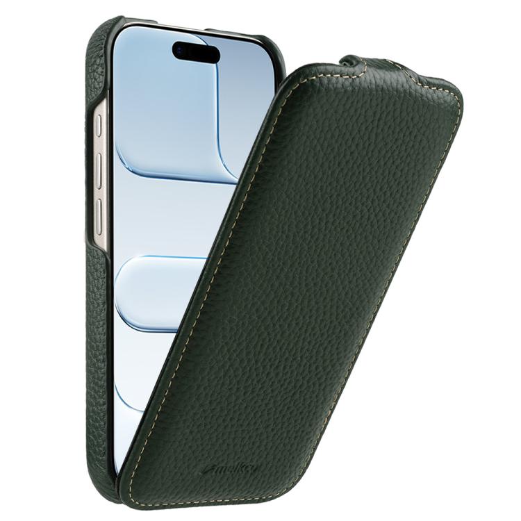 For iPhone Air melkco Litchi Texture Vertical Flip Magnetic Genuine Leather Phone Case