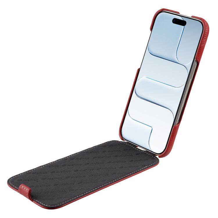 For iPhone Air melkco Litchi Texture Vertical Flip Magnetic Genuine Leather Phone Case