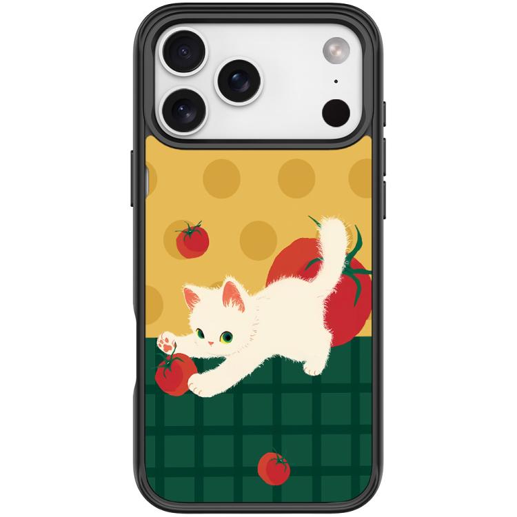 For iPhone 17 Pro Max Tomato Cat Pattern Magnetic Phone Case