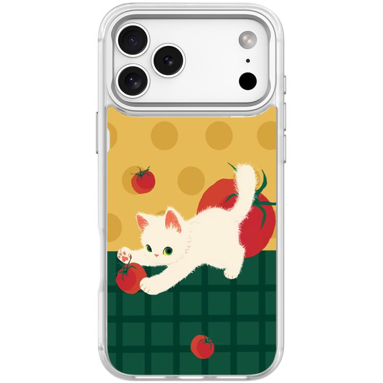 For iPhone 17 Pro Max Tomato Cat Pattern Magnetic Phone Case