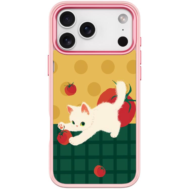 For iPhone 17 Pro Tomato Cat Pattern Magnetic Phone Case