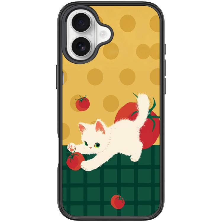 For iPhone 17 Tomato Cat Pattern Magnetic Phone Case
