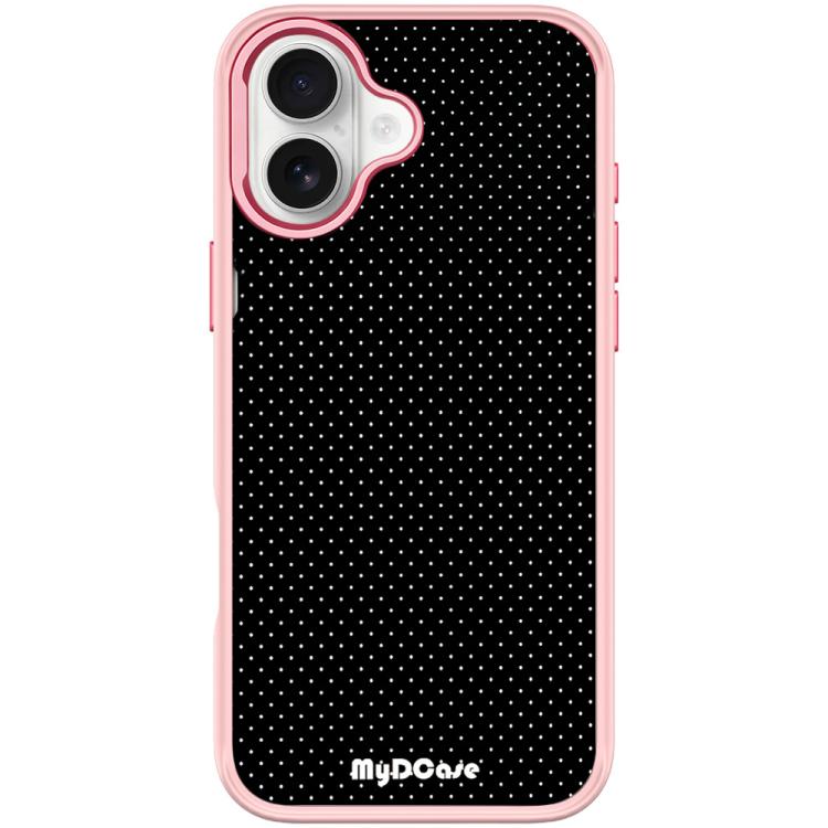 For iPhone 17 Black Dots Pattern Magnetic Phone Case