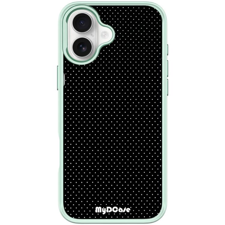 For iPhone 17 Black Dots Pattern Magnetic Phone Case