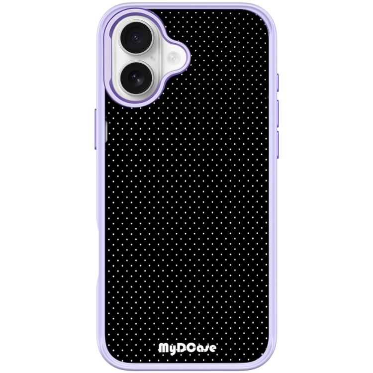 For iPhone 17 Black Dots Pattern Magnetic Phone Case