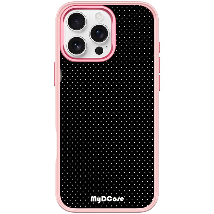 For iPhone 16 Pro Max Black Dots Pattern Magnetic Phone Case