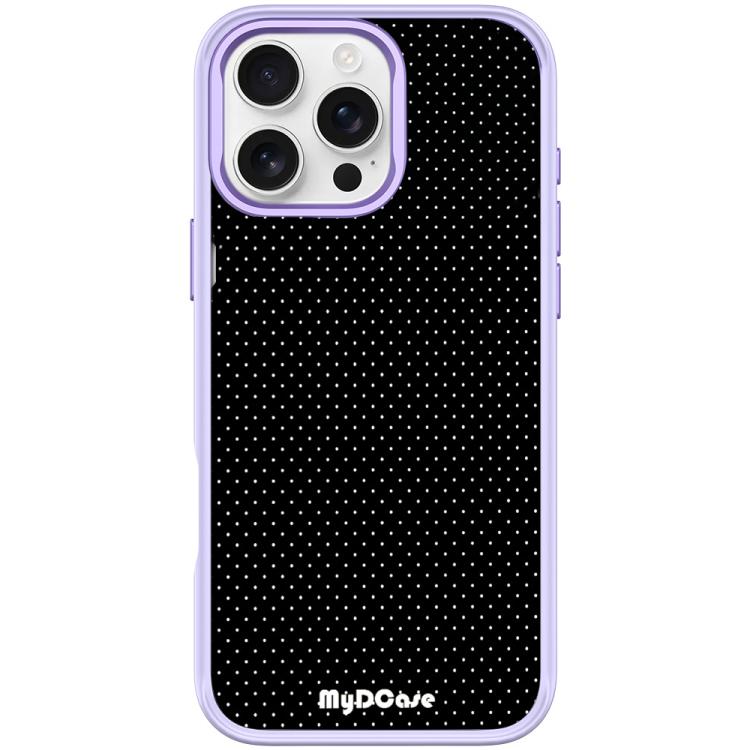 For iPhone 16 Pro Max Black Dots Pattern Magnetic Phone Case