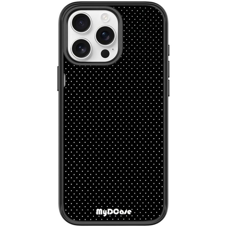 For iPhone 15 Pro Max Black Dots Pattern Magnetic Phone Case