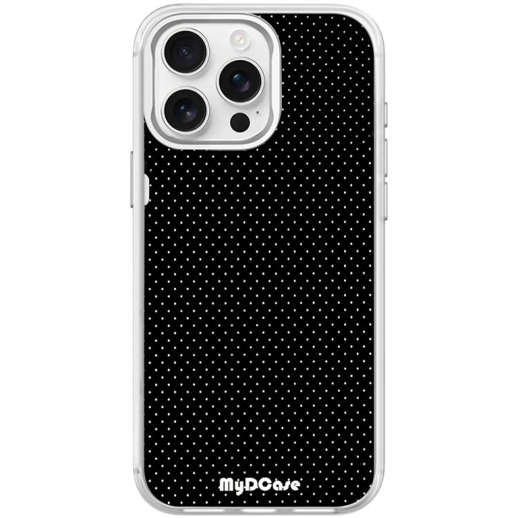 For iPhone 15 Pro Max Black Dots Pattern Magnetic Phone Case