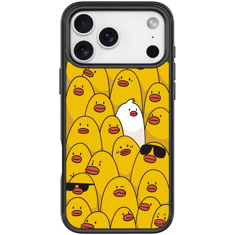 For iPhone 17 Pro Max Yellow Duck Pattern Magnetic Phone Case