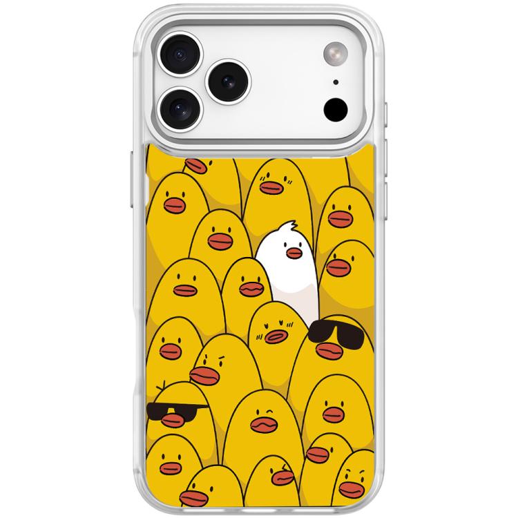 For iPhone 17 Pro Yellow Duck Pattern Magnetic Phone Case