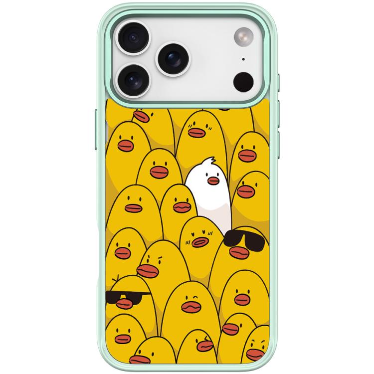 For iPhone 17 Pro Yellow Duck Pattern Magnetic Phone Case