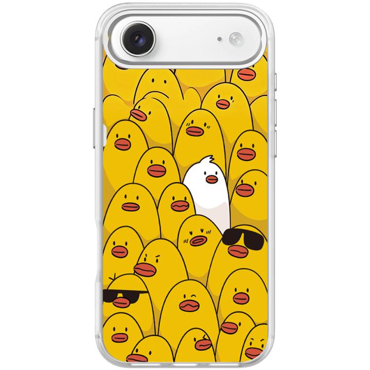 For iPhone Air Yellow Duck Pattern Magnetic Phone Case