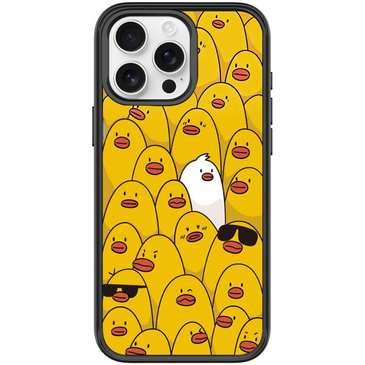 For iPhone 15 Pro Max Yellow Duck Pattern Magnetic Phone Case