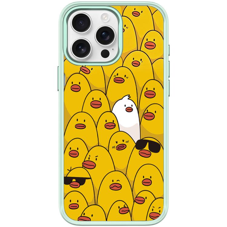 For iPhone 15 Pro Yellow Duck Pattern Magnetic Phone Case