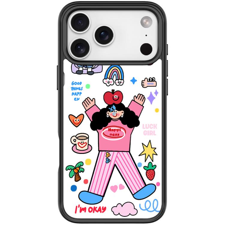 For iPhone 17 Pro Apple Little Girl Pattern Magnetic Phone Case