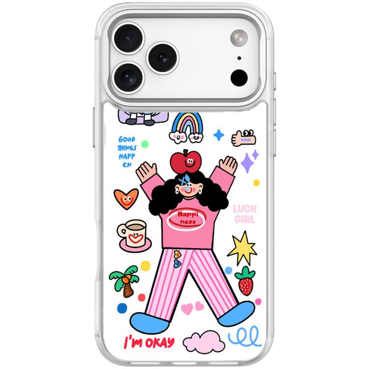 For iPhone 17 Pro Apple Little Girl Pattern Magnetic Phone Case