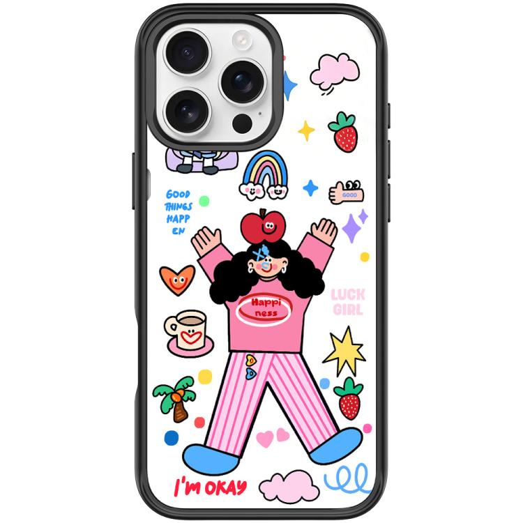 For iPhone 16 Pro Max Apple Little Girl Pattern Magnetic Phone Case