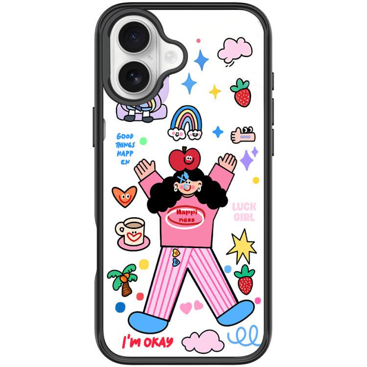For iPhone 16 Plus Apple Little Girl Pattern Magnetic Phone Case