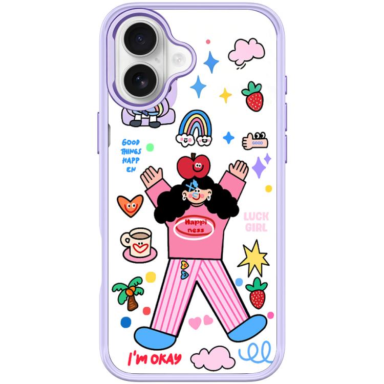 For iPhone 16 Plus Apple Little Girl Pattern Magnetic Phone Case