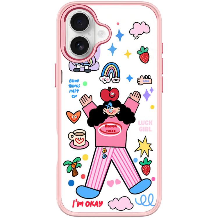 For iPhone 16 Apple Little Girl Pattern Magnetic Phone Case