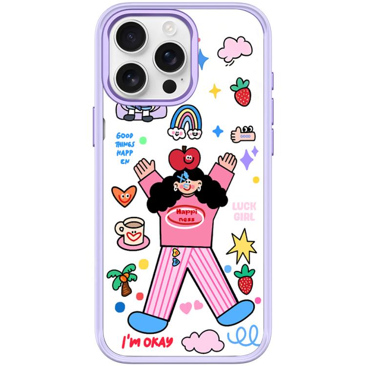 For iPhone 15 Pro Max Apple Little Girl Pattern Magnetic Phone Case