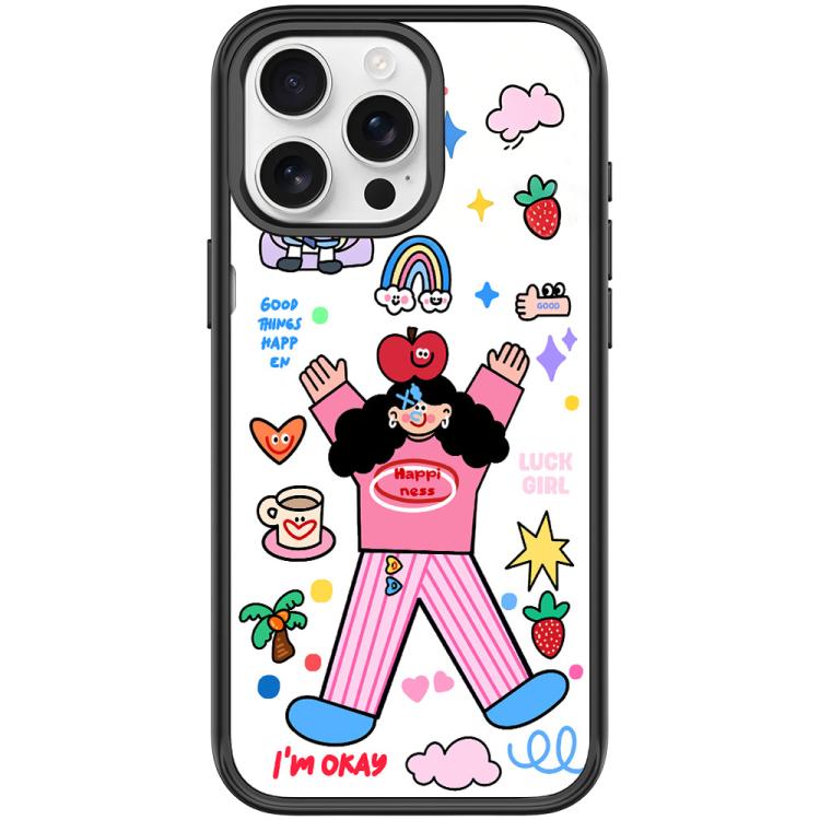 For iPhone 15 Pro Apple Little Girl Pattern Magnetic Phone Case