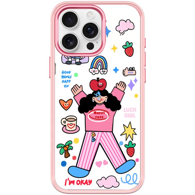 For iPhone 15 Pro Apple Little Girl Pattern Magnetic Phone Case