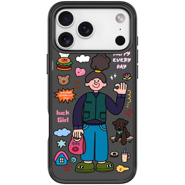 For iPhone 17 Pro Max American Girl Pattern Magnetic Phone Case