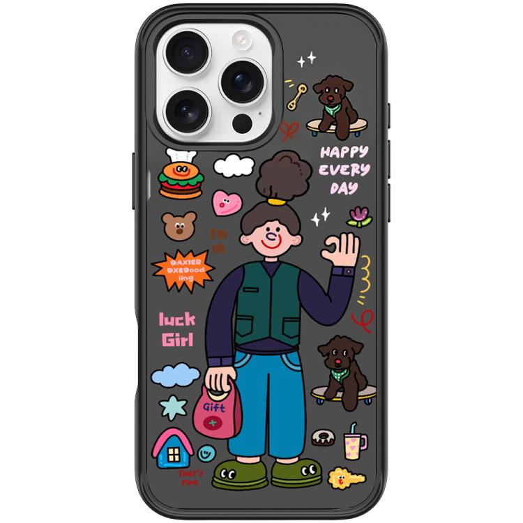 For iPhone 16 Pro Max American Girl Pattern Magnetic Phone Case