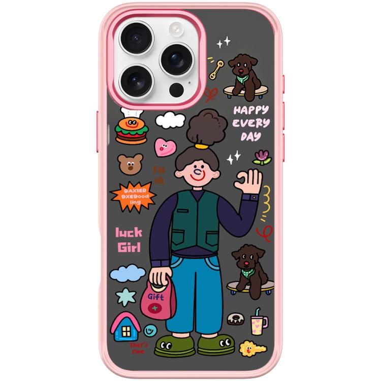 For iPhone 16 Pro Max American Girl Pattern Magnetic Phone Case