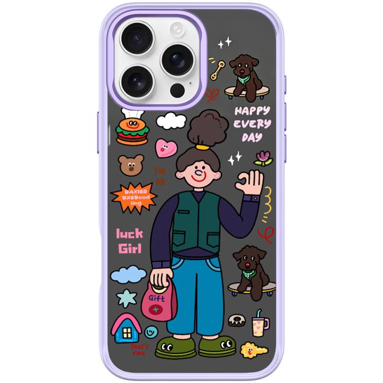 For iPhone 16 Pro American Girl Pattern Magnetic Phone Case