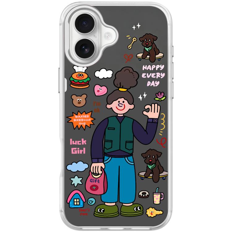 For iPhone 16 Plus American Girl Pattern Magnetic Phone Case