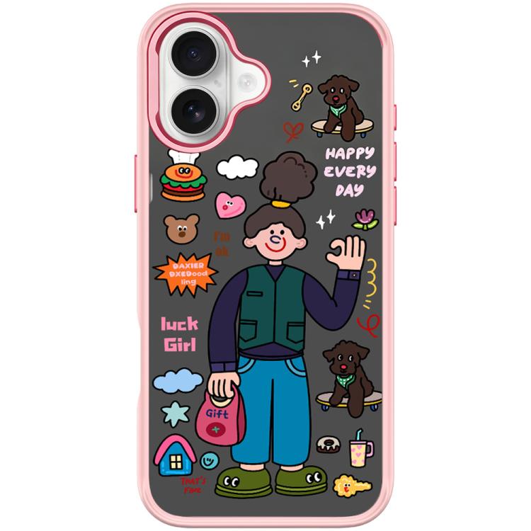 For iPhone 16 Plus American Girl Pattern Magnetic Phone Case