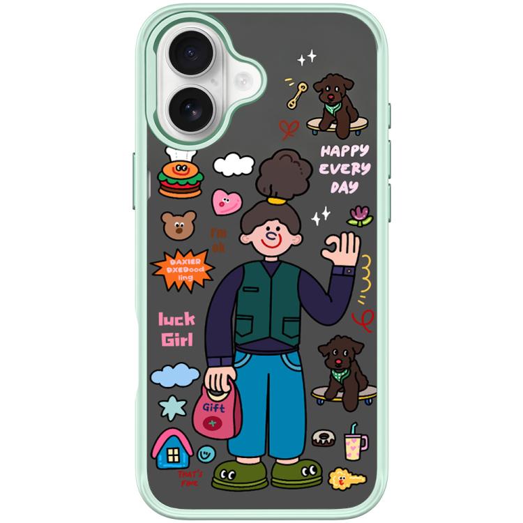 For iPhone 16 Plus American Girl Pattern Magnetic Phone Case