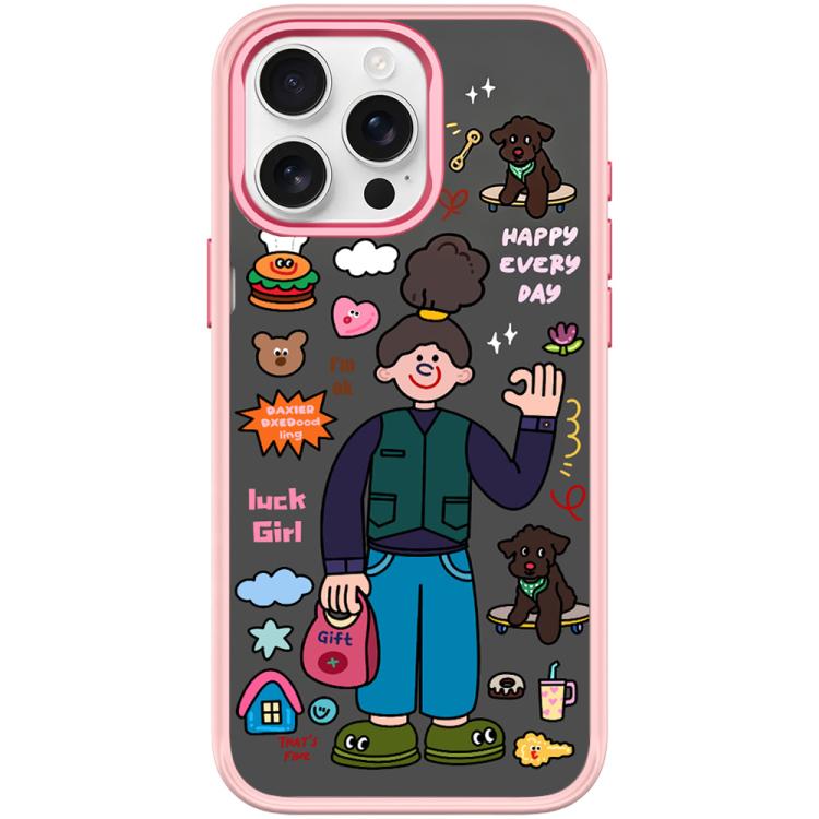 For iPhone 15 Pro Max American Girl Pattern Magnetic Phone Case