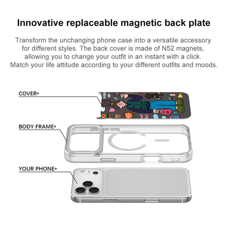 For iPhone 16 Plus American Girl Pattern Magnetic Phone Case
