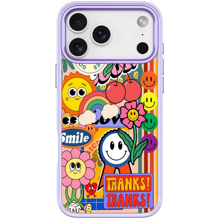 For iPhone 17 Pro Thanks Sunflower Pattern Magnetic Phone Case