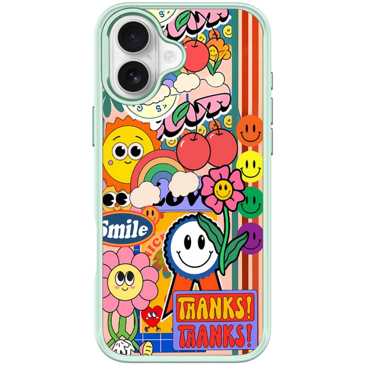 For iPhone 17 Thanks Sunflower Pattern Magnetic Phone Case