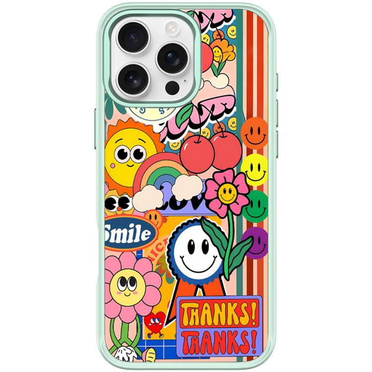 For iPhone 16 Pro Max Thanks Sunflower Pattern Magnetic Phone Case