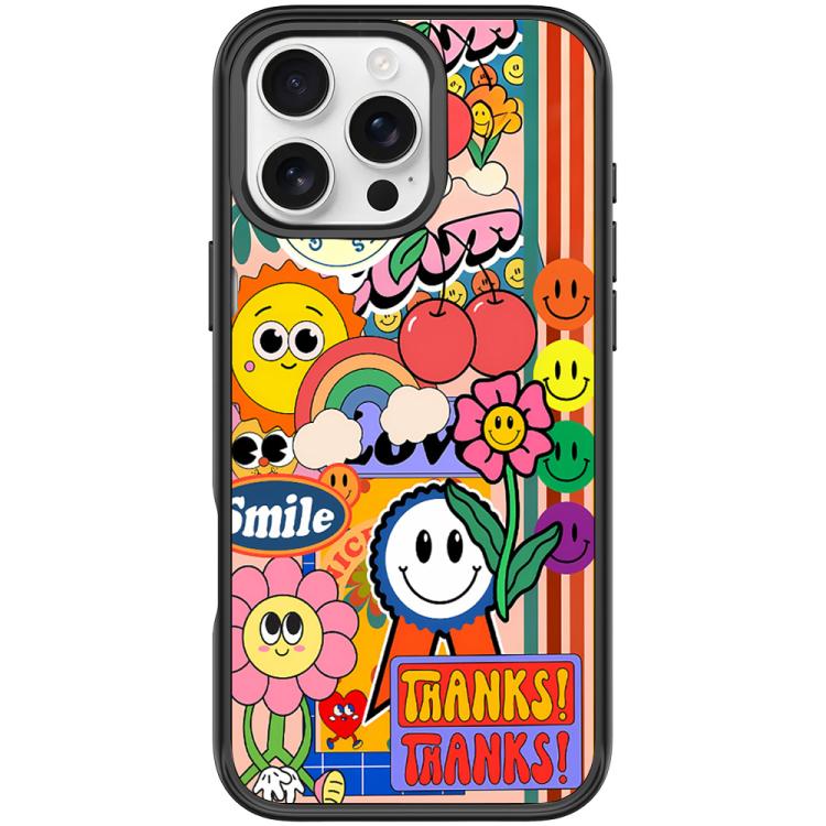 For iPhone 16 Pro Thanks Sunflower Pattern Magnetic Phone Case