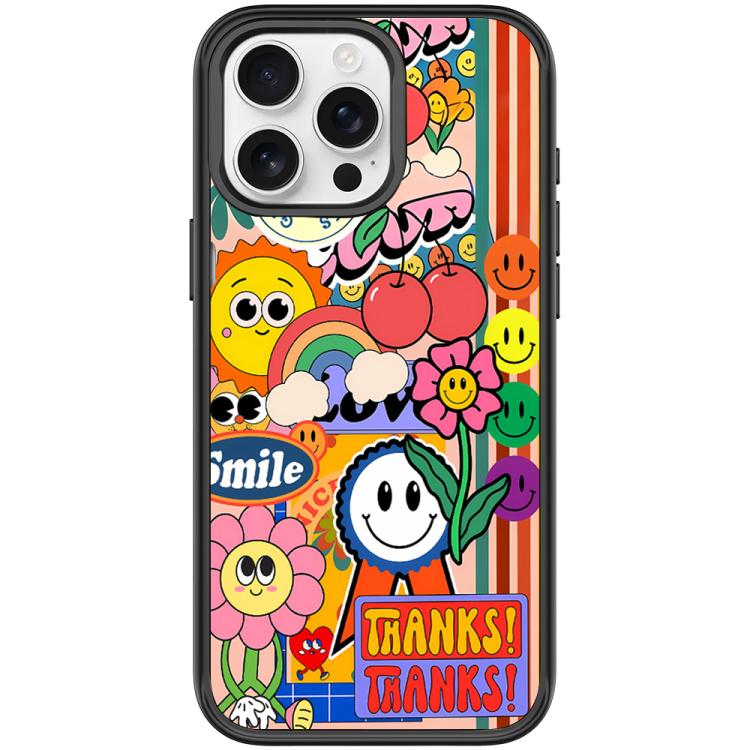 For iPhone 15 Pro Max Thanks Sunflower Pattern Magnetic Phone Case